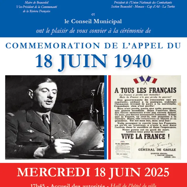 Commémoration de l'appel du 18 juin 1940