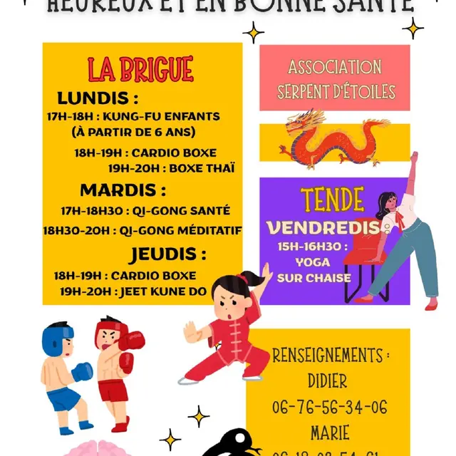 Arts martiaux et Gym chinoise, Serpent d’étoiles_La Brigue