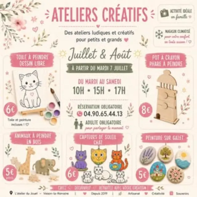 Ateliers créatifs - l'Atelier du Jouet_Vaison-la-Romaine