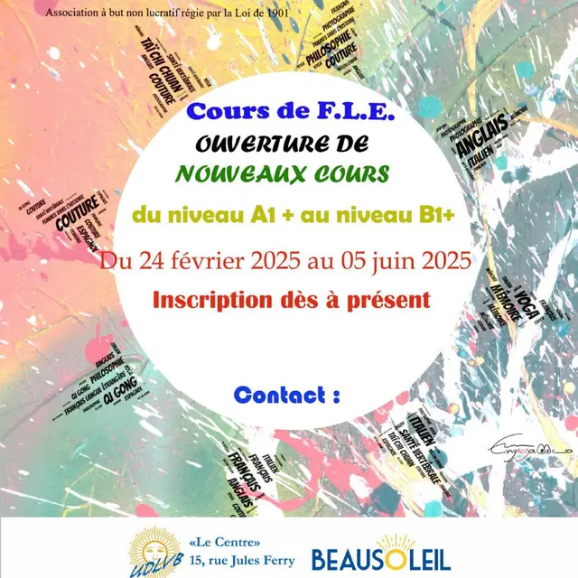 Cours de Français pour les Etrangers_Beausoleil