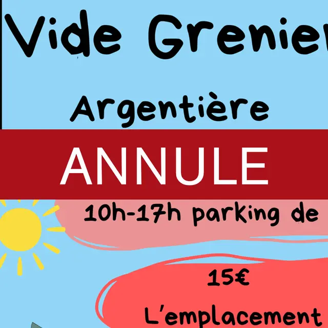Vide grenier APE la récré - ANNULE_Argentière