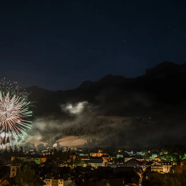 Feu d'artifice du 14 juillet à Barcelonnette