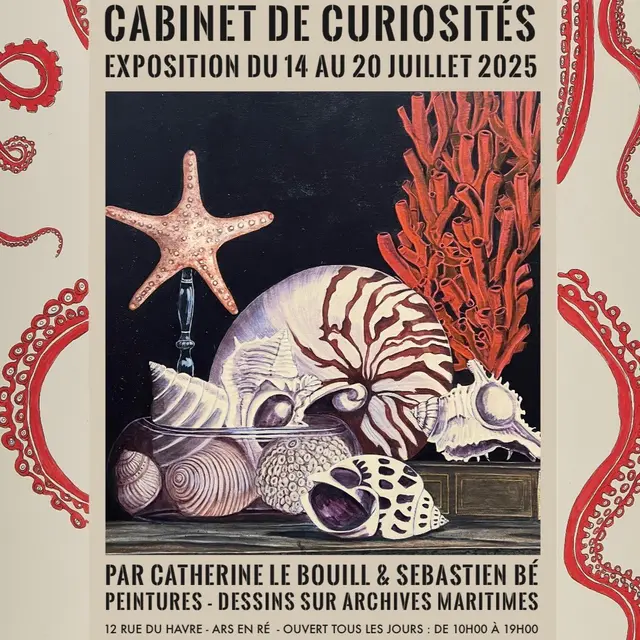 Exposition Catherine Le Bouill - Peinture et dessins sur archives maritimes_Ars-en-Ré