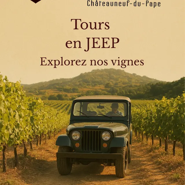 Balade en Jeep dans le vignoble et dégustation - Domaine Juliette Avril_Châteauneuf-du-Pape