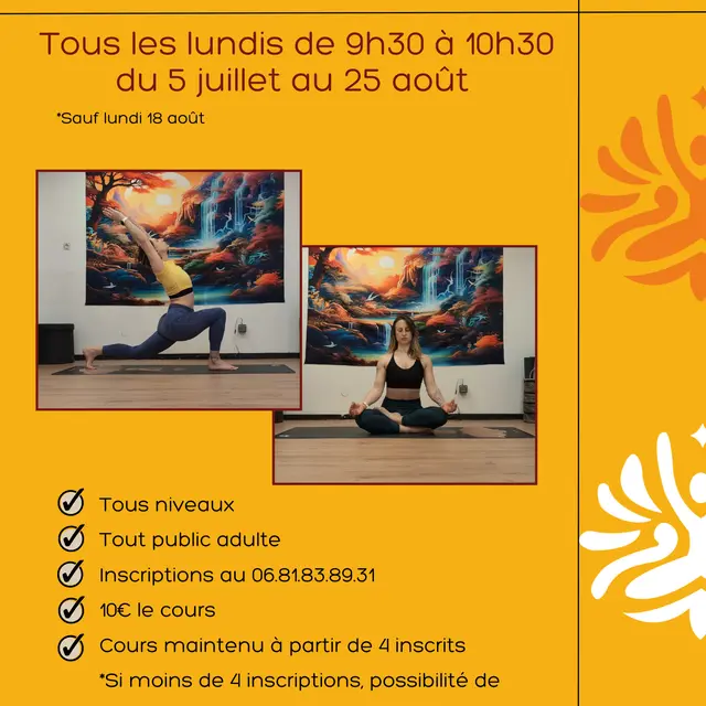 Flyer cours de yoga