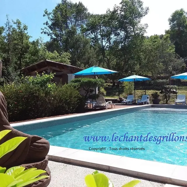 le chant des grillons piscine