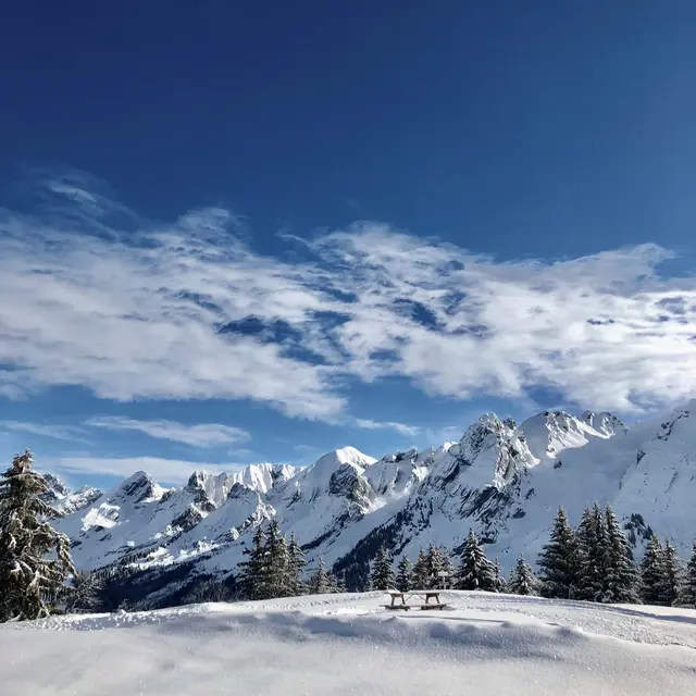 Chaine des Aravis depuis la tête du Danay
