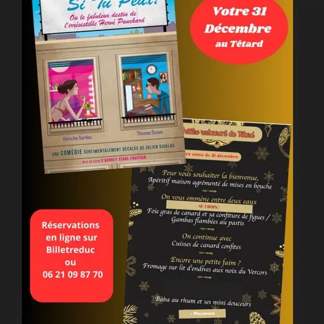 Soirée réveillon : Aime-moi si tu peux et repas de fête_Marseille