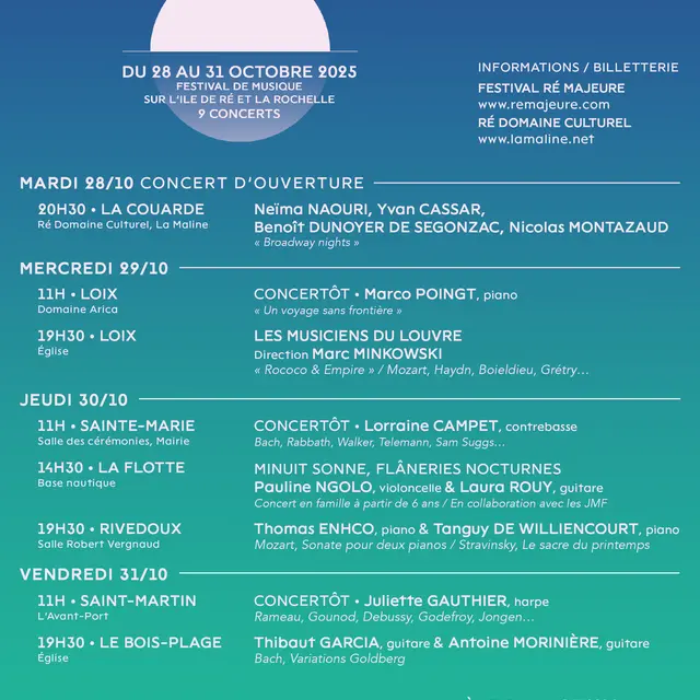 Festival Ré Majeure - Concertôt  de contrebasse_Sainte-Marie-de-Ré