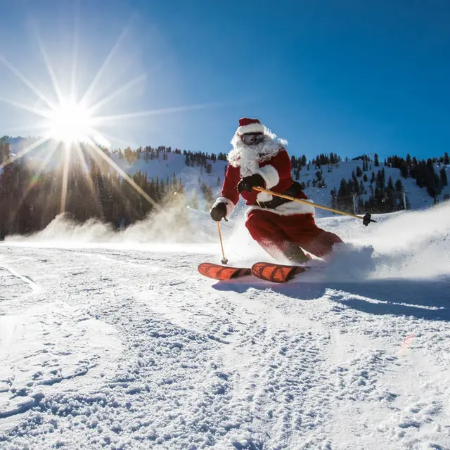 Le Père Noël au snowpark_Val-d'Isère