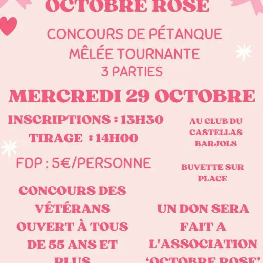 Concours de pétanque | Octobre Rose_Barjols