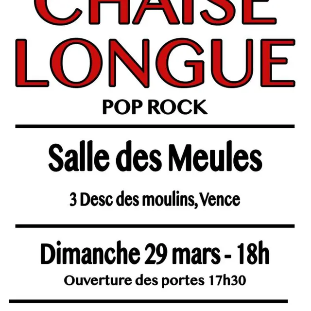 Chaise Longue – Concert Pop Rock_Vence