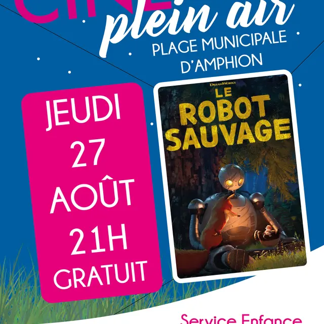 Ciné plein air : Le robot sauvage à Publier