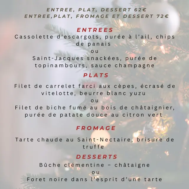 Restaurant bistronomique Oxalis - Menu de Fêtes_Marcolès