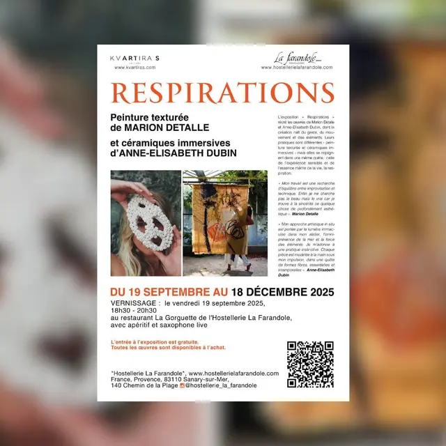 Exposition : Peinture texturée & Céramiques immersives_Sanary-sur-Mer