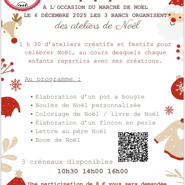 Les ateliers de Noël par les 3 Bancs_Noves