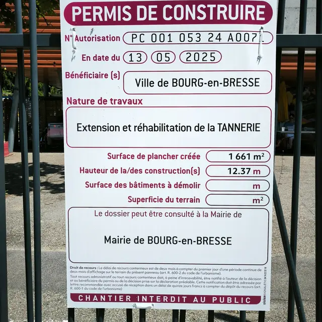 Affiche Travaux La Tannerie_Bourg-en-Bresse