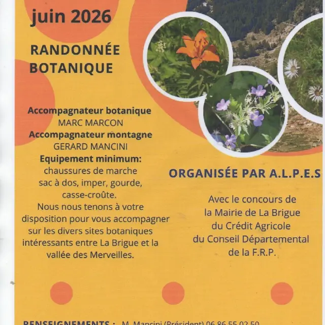 Rando stage botanique, Association A.L.P.E.S_La Brigue