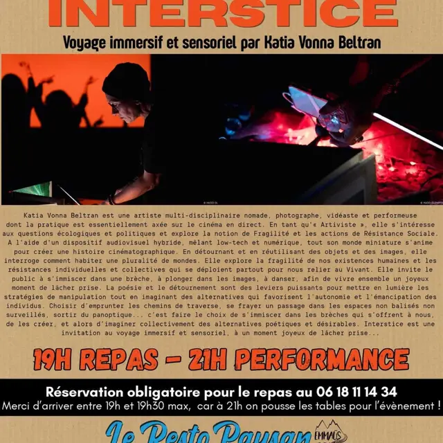 Repas-performance au resto paysan : Interstice_Breil-sur-Roya