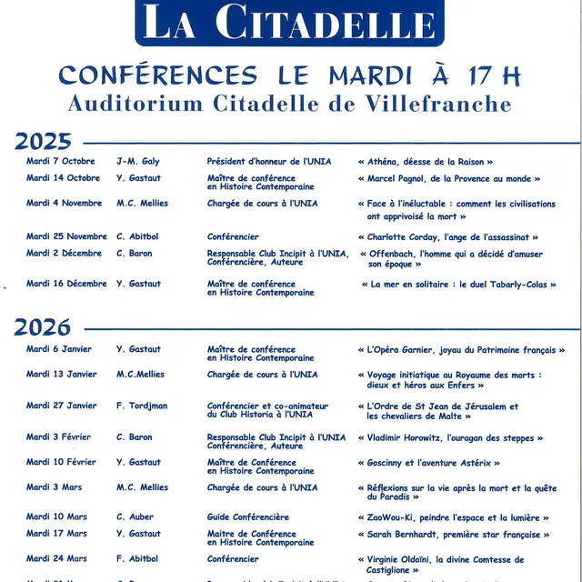 Conférences de l’UVIA_Villefranche-sur-Mer