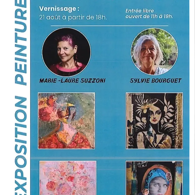 Exposition : Sylvie Bourguet, Marie Laure Suzzoni et Annie Genova - Peintures_Cotignac