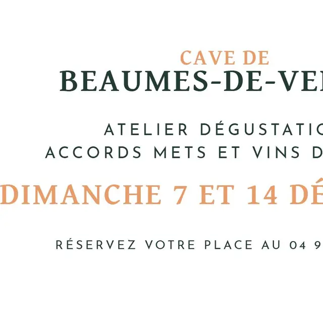 Atelier initiation Accords mets et vins de Noël_Beaumes-de-Venise