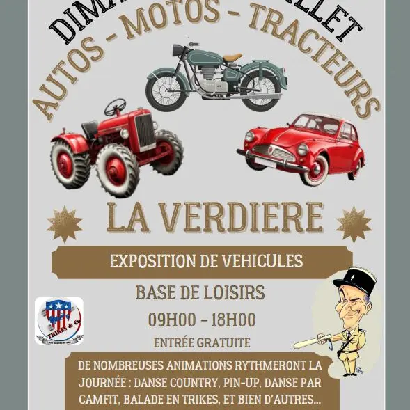 Exposition : autos, motos, tracteurs, animations_La Verdière