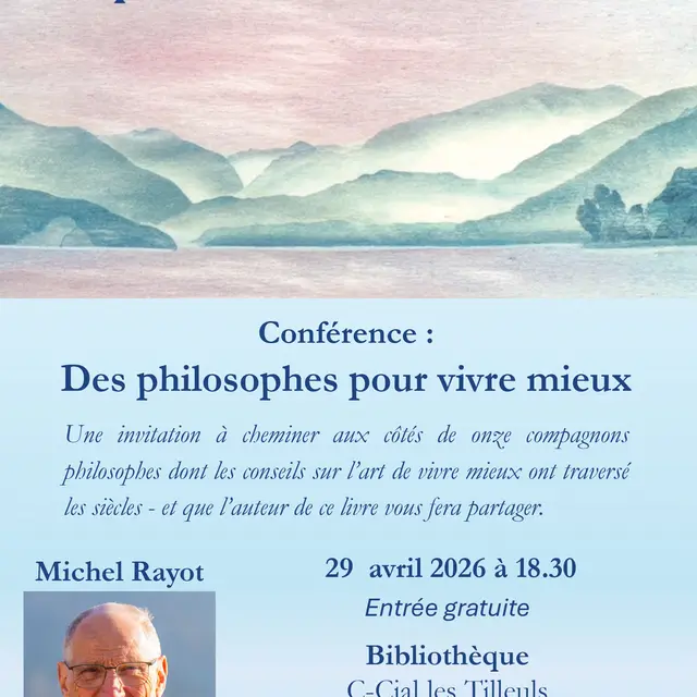 Conférence : Des philosophes pour vivre mieux