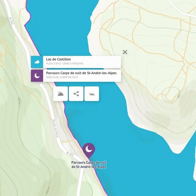 Parcours carpe de nuit