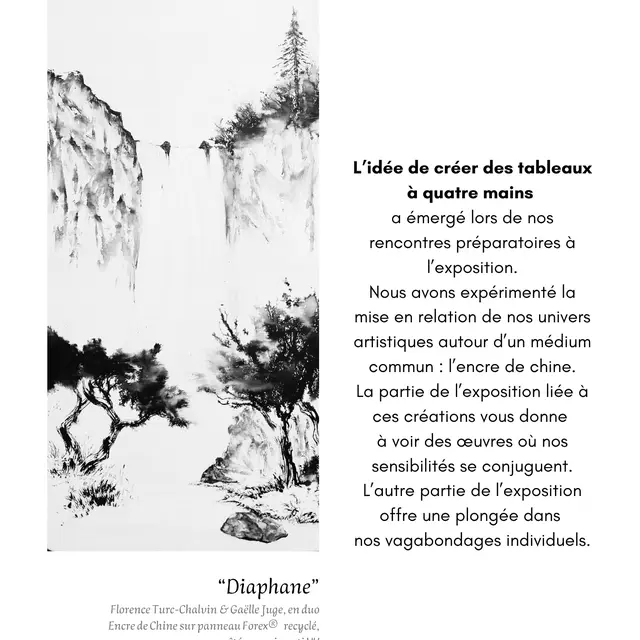 Exposition d'œuvres à l'encre de Chine de Florence Turc-Chalvin et Gaëlle Juge_Villar-d'Arêne