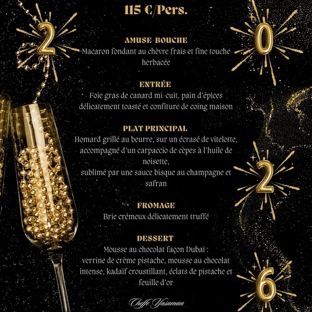 Menu du Nouvel an  – Restaurant La Verrière