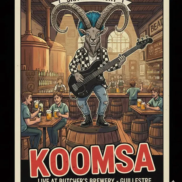 Soirée concert à la brasserie Butcher's avec le groupe Koomsa_Guillestre