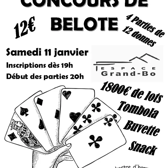 Affiche Concours de belote