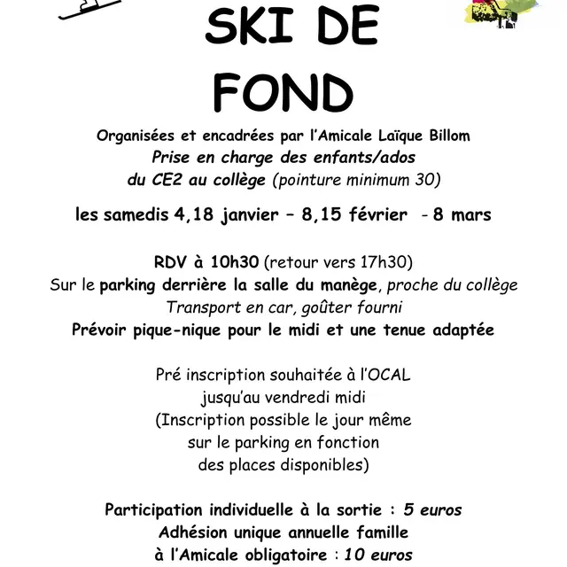 Sortie ski nordique et raquettes_Billom