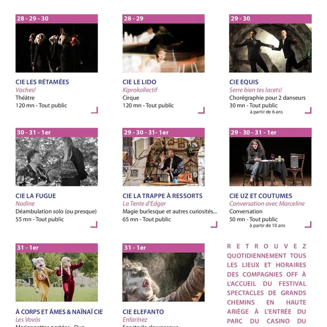 Spectacles de Grands Chemins Les Cie OFF_Ax-les-Thermes