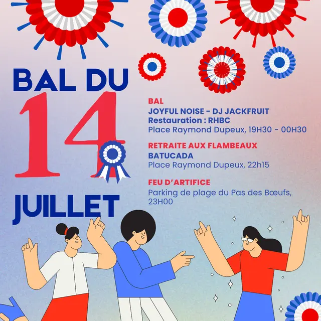 Le 14 juillet : une fête nationale haute en couleurs._Le Bois-Plage-en-Ré