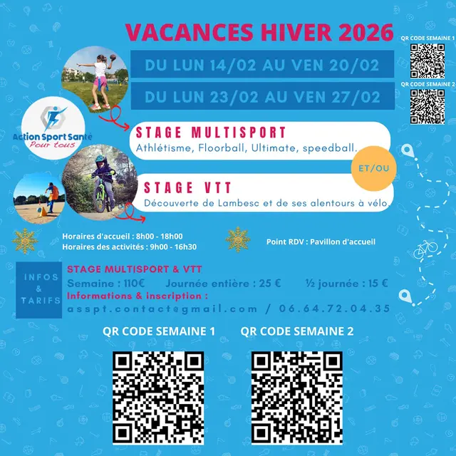 Stages multi-sports et VTT - Hiver 2026_Lambesc