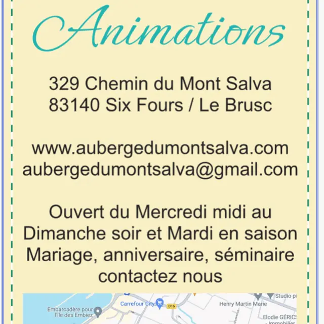 Animations au Restaurant Mont Salva