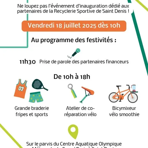 Evènement - Inauguration a Recyclerie Sportive du Centre Aquatique Olympique_Saint-Denis