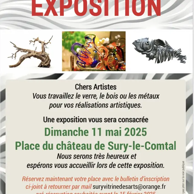 L'Art du verre, bois et métaux - exposition_Sury-le-Comtal