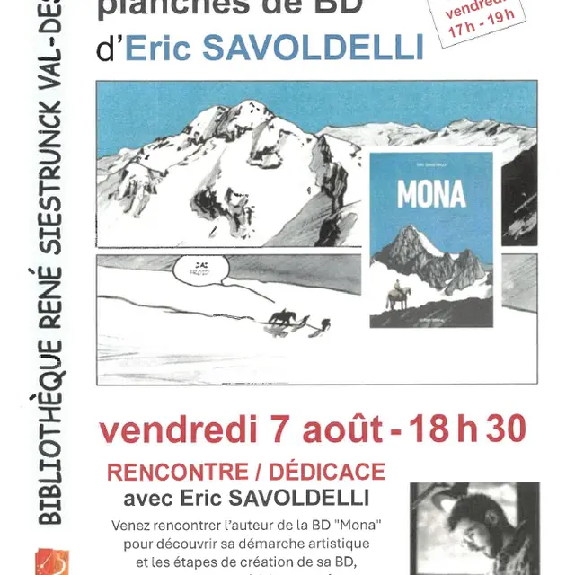 Exposition MONA planches de BD d'Eric Savoldelli - Bibliothèque Val des Près_Val-des-Prés