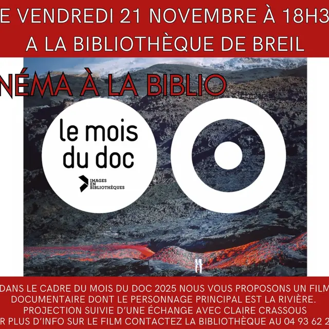 Le mois du doc : cinéma à la bibliothèque_Breil-sur-Roya