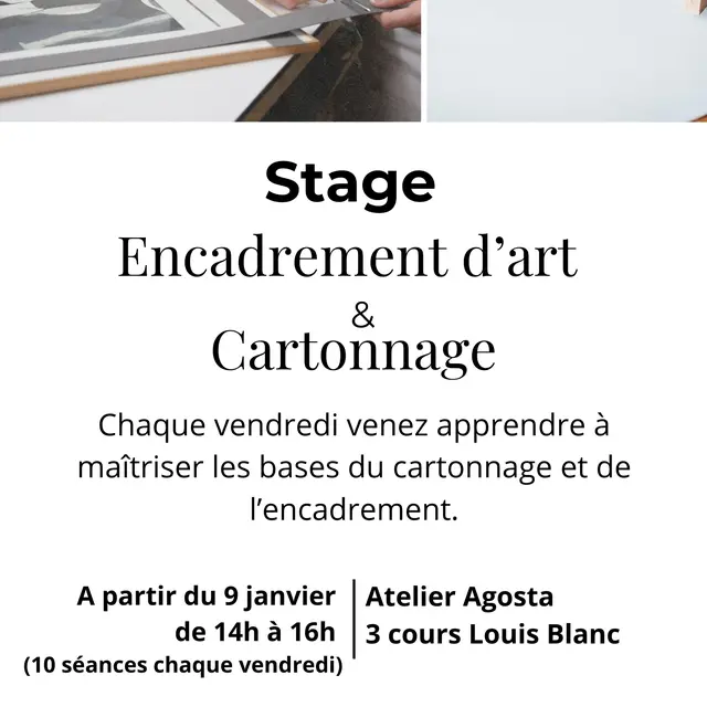Stage : Encadrement d'art et cartonnage_Collobrières