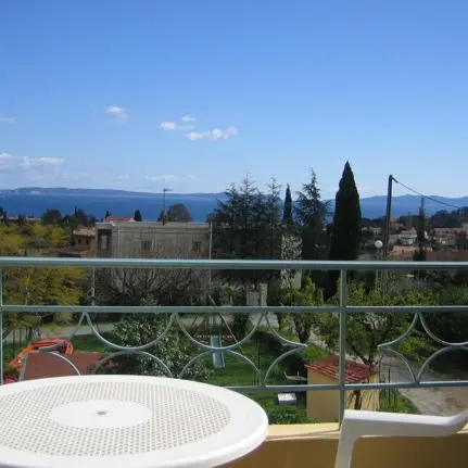 Vue de la terrasse de la location au Lavandou