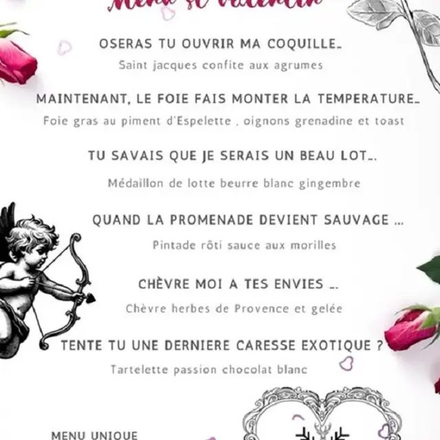 Repas de la Saint Valentin au Bistrot de Saint Trinit_Saint-Trinit