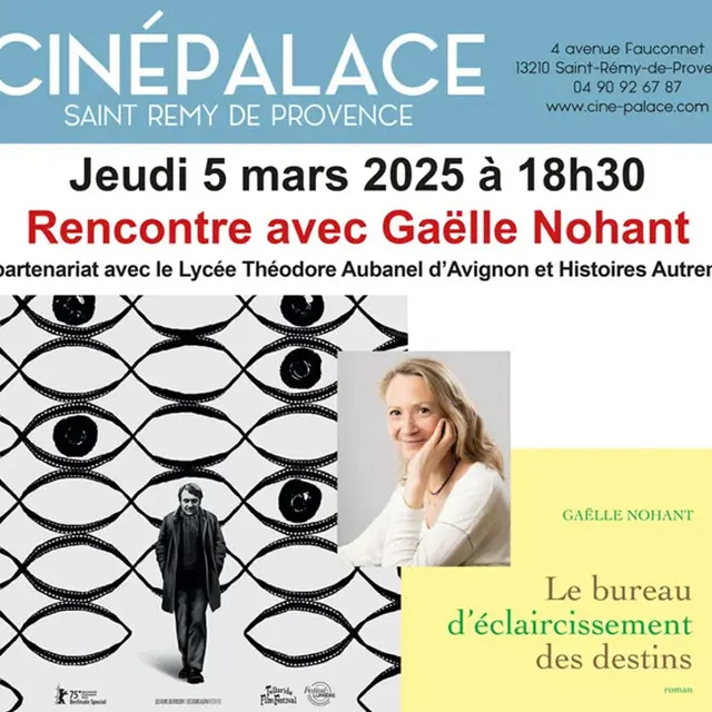 Rencontre avec Gaëlle Nohant au Ciné-Palace_Saint-Rémy-de-Provence