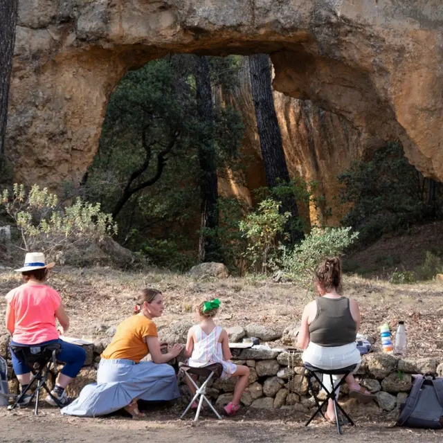 Peindre dans les carrières de Bibémus_Aix-en-Provence