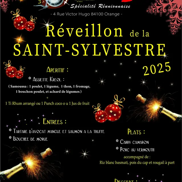 Réveillon de la St Sylvestre chez Ti Marmite Kréol_Orange