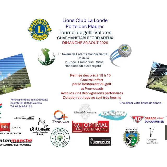Tournoi de Golf scramble à 2 au Golf de Valcros