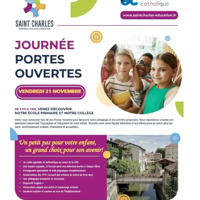 Journées Portes Ouvertes de l'École Saint Charles